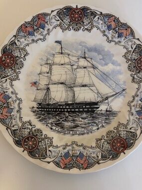 Churchill Vintage Currier & Ives Tall Ships 10" Plate U.S. Ship of the Line Ohio